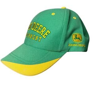 John Deere Equipment Cyrk Adjustable Hat Men‎ OS Cap Farm Hunt Cowboy Tractor